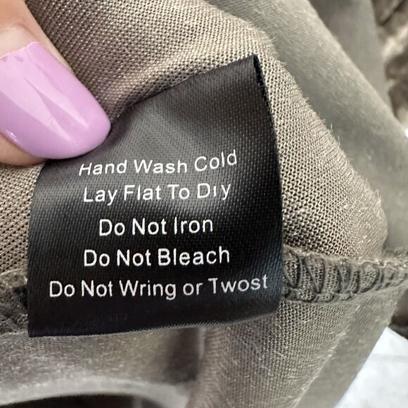 POL Velvet Mini Dress Lg Short Sleeve Pullover Olive Green Fairy Grunge Whimsy - Picture 5 of 7